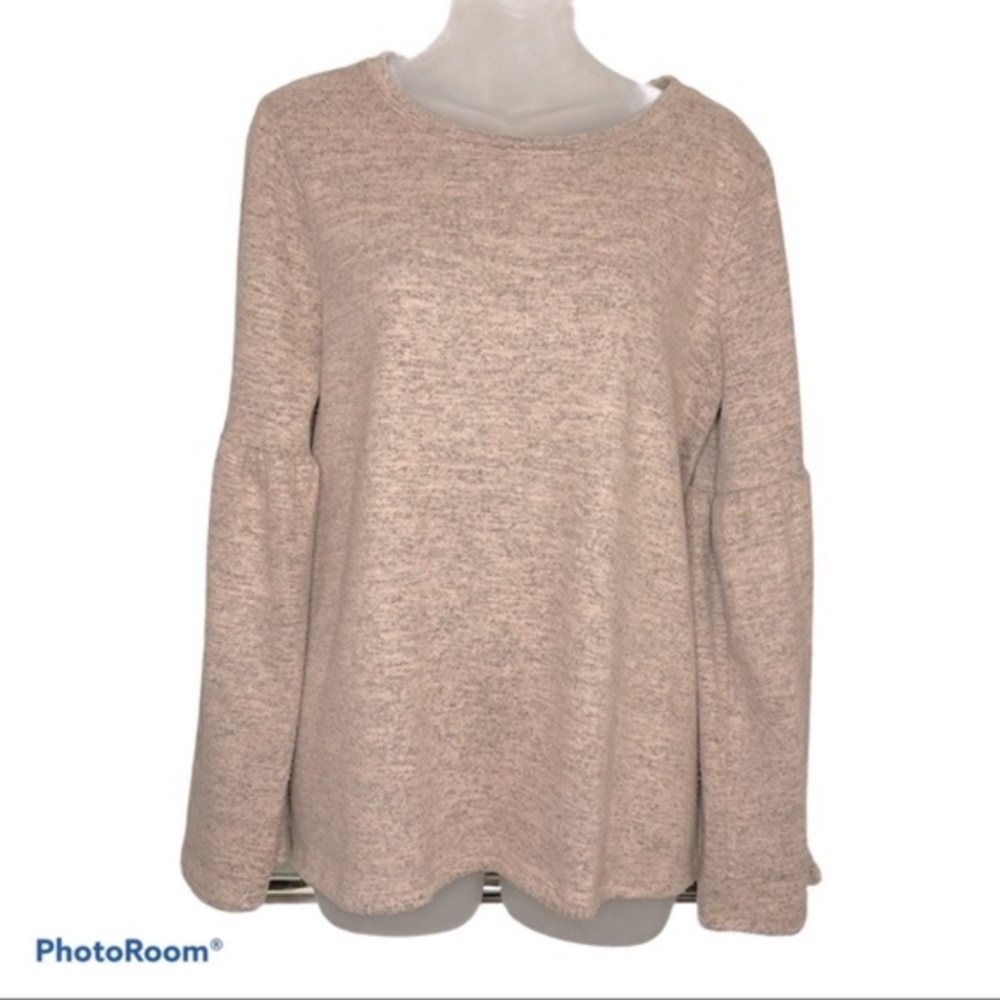 a.n.a Heathered Pink Wide Sleeves Top Size L